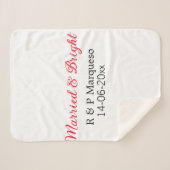 Verheiratete und helle Paarnamen Hochzeitsdatum hi Sherpadecke (Vorderseite (Horizontal))