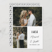 Verheiratete und helle Weihnachtsfeiertage Foto Feiertagskarte (Vorne/Hinten)