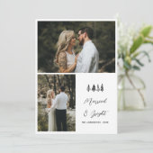 Verheiratete und helle Weihnachtsfeiertage Foto Feiertagskarte (Stehend Vorderseite)