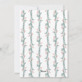 Verheiratete und helle Weihnachtsfotokarte Feiertagskarte (Rückseite)