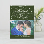 Verheiratete und helle Weihnachtskarten Feiertagskarte (Stehend Vorderseite)