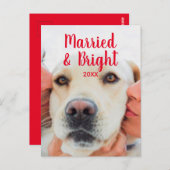 Verheiratete und hellrote benutzerdefinierte Foto Postkarte (Vorne/Hinten)
