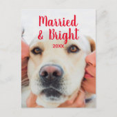 Verheiratete und hellrote benutzerdefinierte Foto Postkarte (Vorderseite)