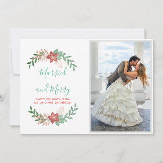 Verheiratete und komfortable Flat Holiday Foto Car Feiertagskarte