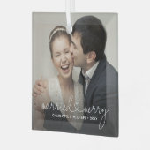 Verheiratete und komfortable Herzschrift Moderne H Ornament Aus Glas (Vorderseite links)