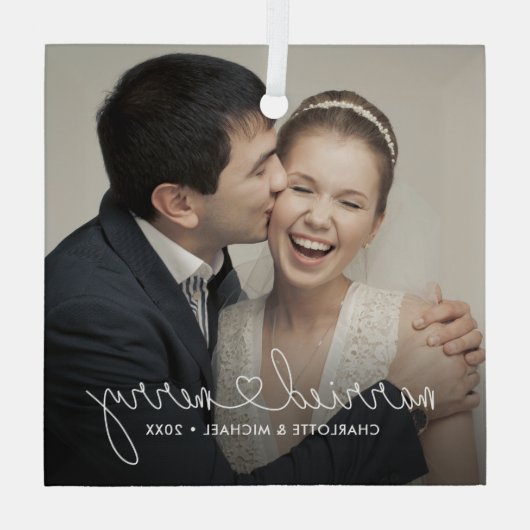 Verheiratete und komfortable Herzschrift Moderne H Ornament Aus Glas (Rückseite)