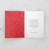 Verheiratete und leidenschaftliche Hochzeit Feiertagskarte (Innenseite)