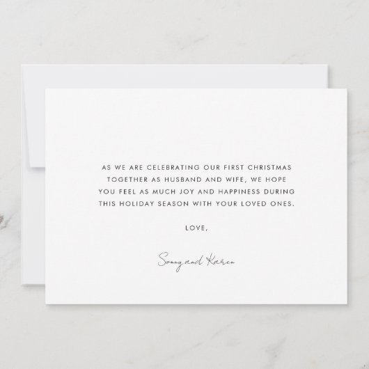 Verheiratete und Merry Retro 60er Hippie Weihnacht Einladung (Rückseite)