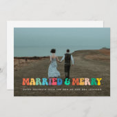 Verheiratete und Merry Retro 60er Hippie Weihnacht Einladung (Vorne/Hinten)