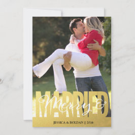 Verheiratete und reine Papierfotokarte Feiertagskarte