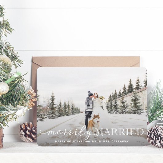 Verheiratete Urlaubskarte Feiertagskarte