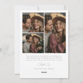 Verheiratete Weihnachten | Elegante FotoCollage (Rückseite)