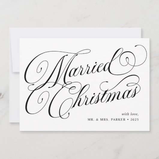 Verheiratete Weihnachten | Foto Grid und Kalligraf (Vorderseite)