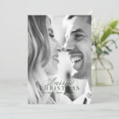 Verheiratete Weihnachten Neu verheiratete Fotokart (Stehend Vorderseite)