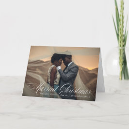 Verheiratete Weihnachten | Rote Faltkarte für den 