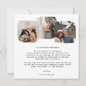 Verheiratete Weihnachts-Foto-Hochzeit Dankeskarte (Rückseite)