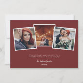 Verheiratete Weihnachts-Foto-Overlay-Weihnachtskar Feiertagskarte (Rückseite)