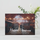 Verheiratete Weihnachts-Foto-Overlay-Weihnachtskar Feiertagskarte (Stehend Vorderseite)