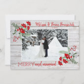 Verheiratete Weihnachts-Foto-Weihnachtskarte Feiertagskarte (Vorderseite)