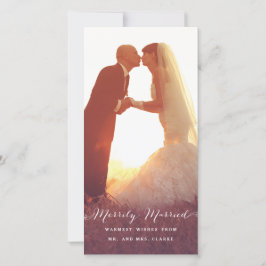 Verheiratete Weihnachts-Foto-Weihnachtskarte Feiertagskarte