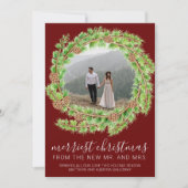 Verheiratete Weihnachts-Fotokarte Feiertagskarte (Vorderseite)