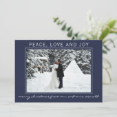 Verheiratete Weihnachts-Weihnachtsfotokarte Feiertagskarte (Stehend Vorderseite)