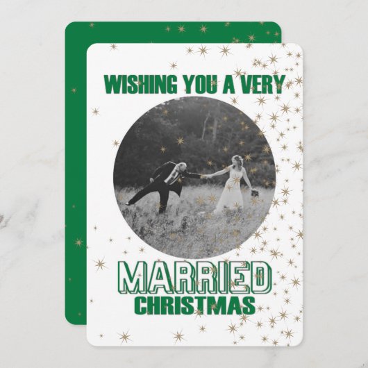 Verheiratete Weihnachtsankündigung Einladung (Vorne/Hinten)