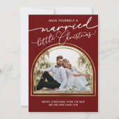 Verheiratete Weihnachtsankündigung Feiertagskarte (Vorderseite)