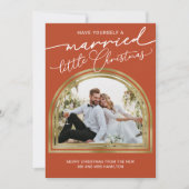 Verheiratete Weihnachtsankündigung Feiertagskarte (Vorderseite)