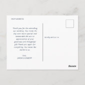 verheiratete Weihnachtsankündigung Postkarte (Rückseite)