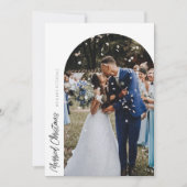 verheiratete Weihnachtsfeier Dankeskarte (Vorderseite)