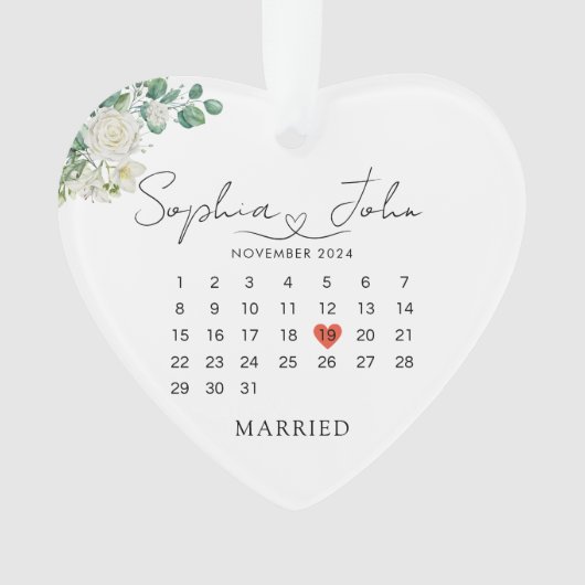 Verheiratete Weihnachtsfeier Ornament (Vorderseite)