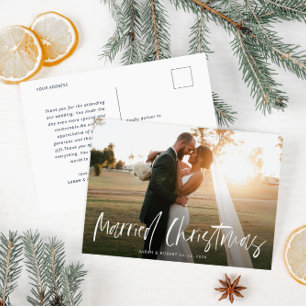 verheiratete Weihnachtsfeier Postkarte