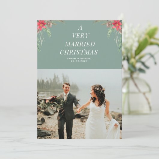 verheiratete Weihnachtsfeiertage Karte (Stehend Vorderseite)