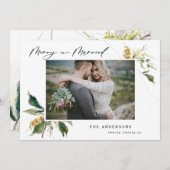 Verheiratete Weihnachtsfeiertage mit Blumenbemalun Feiertagskarte (Vorne/Hinten)