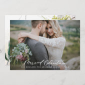 Verheiratete Weihnachtsfeiertage mit Blumenbemalun Feiertagskarte (Vorne/Hinten)