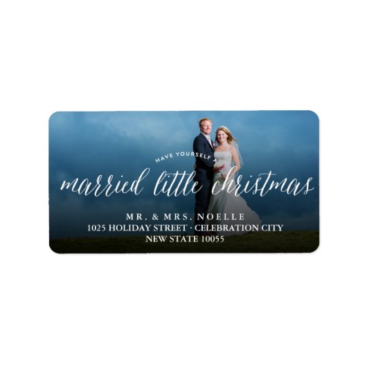 Verheiratete Weihnachtsfeiertagsadresse Adressaufkleber (Vorne)
