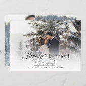 Verheiratete Weihnachtskarte Einladung (Vorne/Hinten)