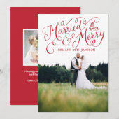 Verheiratete Weihnachtskarte Feiertagskarte (Vorne/Hinten)