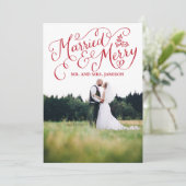 Verheiratete Weihnachtskarte Feiertagskarte (Stehend Vorderseite)