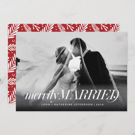 Verheiratete Weihnachtskarte Feiertagskarte (Vorne/Hinten)