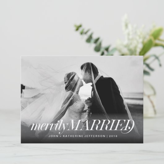 Verheiratete Weihnachtskarte Feiertagskarte (Stehend Vorderseite)