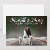 Verheiratete Weihnachtskarte & Merry Wedding Foto  Einladung (Vorne/Hinten)