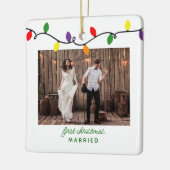 Verheiratete Weihnachtslichter Keramikornament (Links)