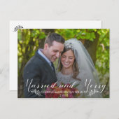 Verheiratete Weihnachtspostkarte | Newlyweds Fotok Postkarte (Vorne/Hinten)