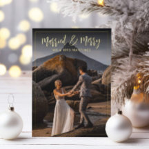 Verheiratete Weihnachtsrahmen Foil Weihnachtskarte