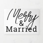 Verheiratete Zeitungsfoto-Collage Dreifach Gefaltete Urlaubskarte (Cover)