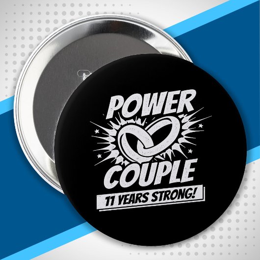 Verheirateten 11 Jahre - 11. Hochzeitstag Button