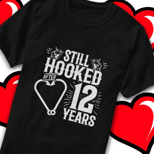 Verheirateten 12 Jahre Angeln 12 Jahre Jubiläum T-Shirt