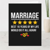 Verheirateten 16 Jahre Niedlich 16. Hochzeitstag Karte (Vorderseite)